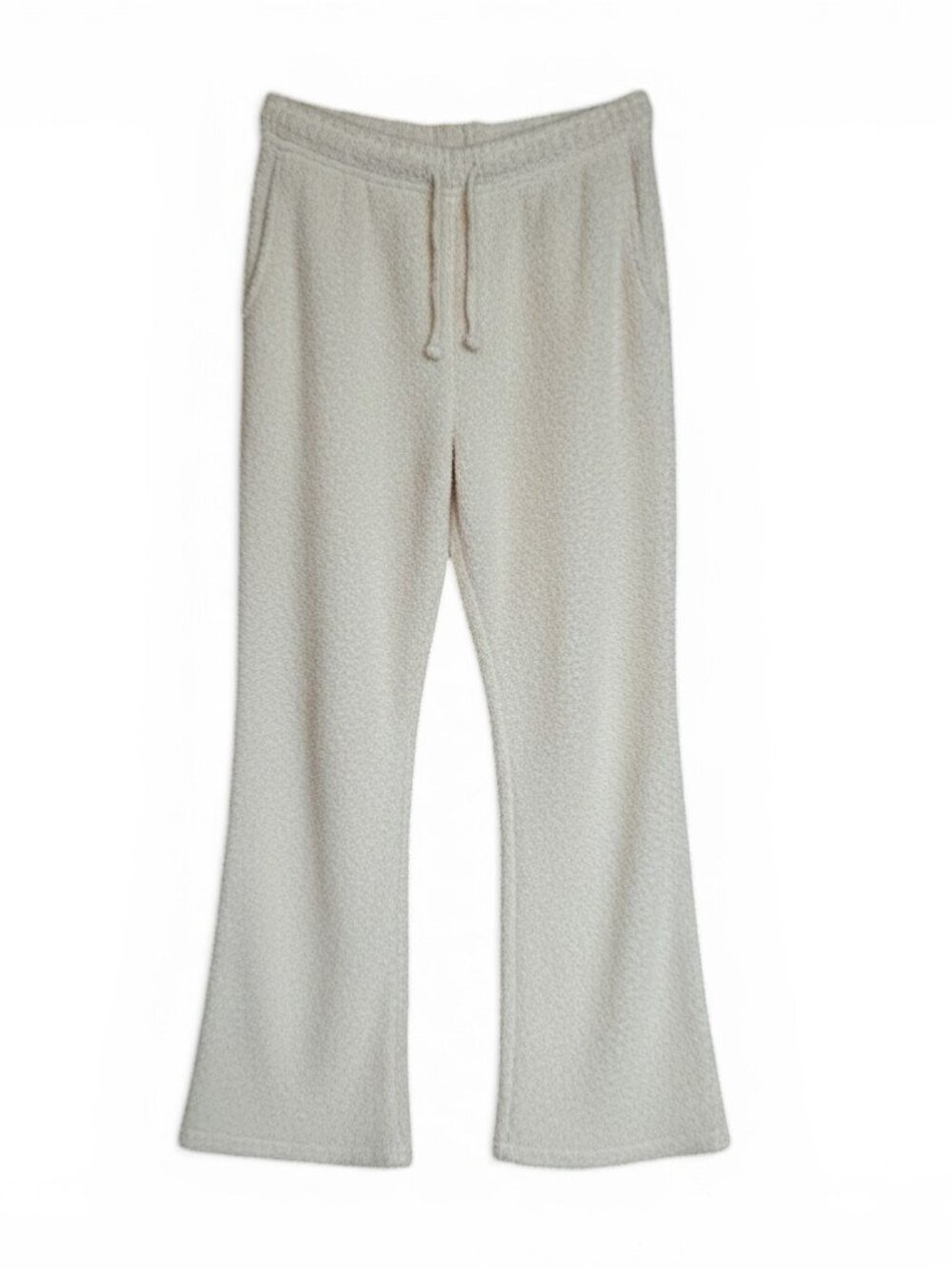 Pink Rose Lounge Set L Cream Off Shoulder Top Pants Soft Cozy 2 Pc - Picture 4 of 5